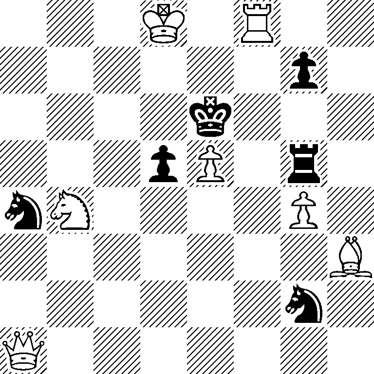 3K1R2/6p1/4k3/3pP1r1/nN4P1/7B/6n1/Q7