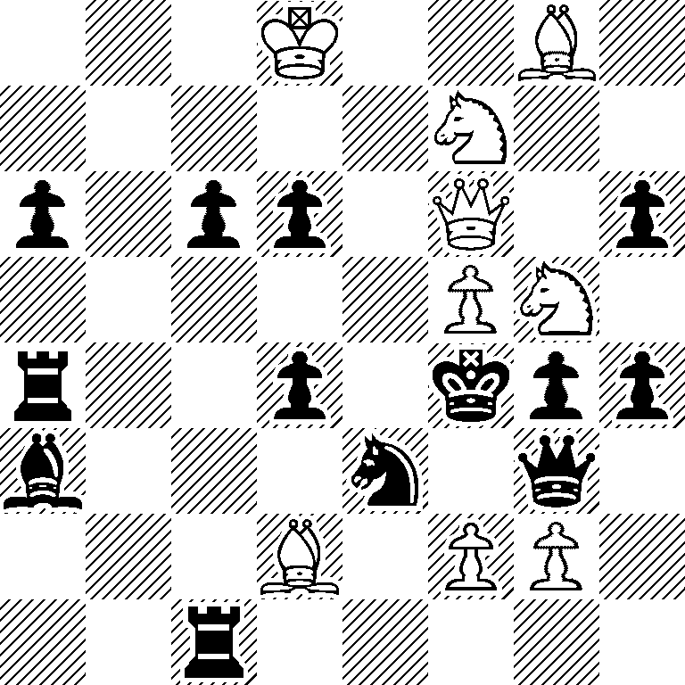 3K2B1/5N2/p1pp1Q1p/5PN1/r2p1kpp/b3n1q1/3B1PP1/2r5