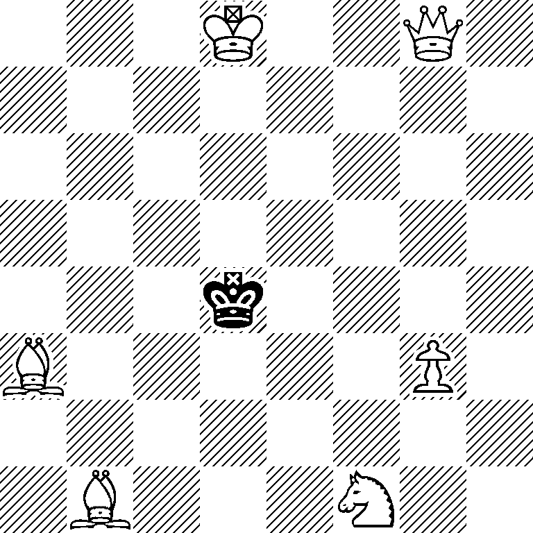 3K2Q1/8/8/8/3k4/B5P1/8/1B3N2