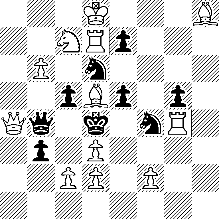3K3B/2NRp3/1P1n4/2pBp1p1/Qq1k1nR1/1p1P4/2PP1P2/8