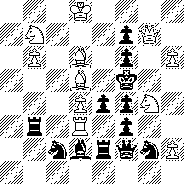 3K4/1N3pQ1/1P1B1p1P/3B1k2/3PppN1/1r1R1p2/2nbrqnP/8