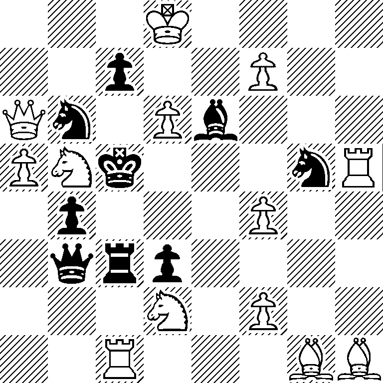 3K4/2p2P2/Qn1Pb3/PNk3nR/1p3P2/1qrp4/3N1P2/2R3BB