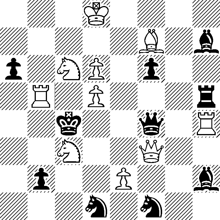 3K4/5B1b/p1NP1p2/1R1P3r/2k2q1R/2N2Q2/1p2P2b/3n1n2