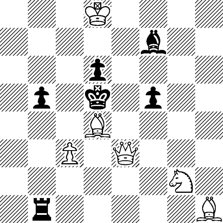 3K4/5b2/3p4/1p1k1p2/3B4/2P1Q3/6N1/1r5B