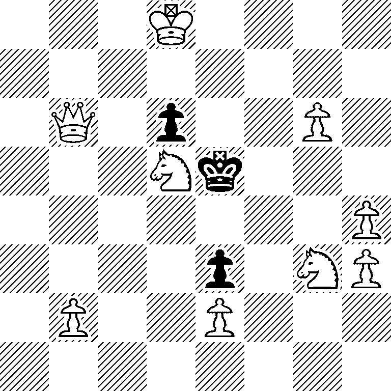 3K4/8/1Q1p2P1/3Nk3/7P/4p1NP/1P2P3/8