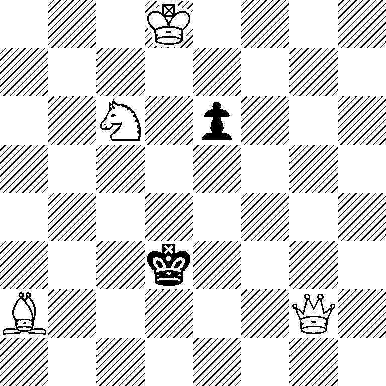 3K4/8/2N1p3/8/8/3k4/B5Q1/8
