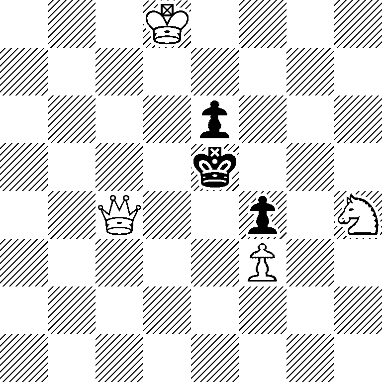 3K4/8/4p3/4k3/2Q2p1N/5P2/8/8