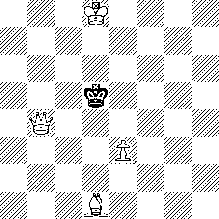 3K4/8/8/3k4/1Q6/4P3/8/3B4