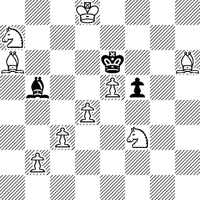 3K4/N7/B3k2B/1b2Pp2/3P4/2P2N2/1P6/8