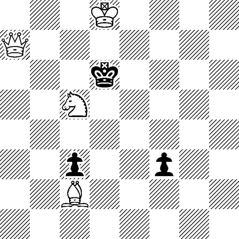 3K4/Q7/3k4/2N5/8/2p2p2/2B5/8