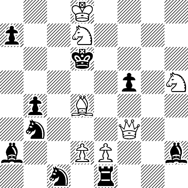3K4/p2N4/3k4/5p1N/1p1B4/1n3Q2/b2PP2b/2n1r3