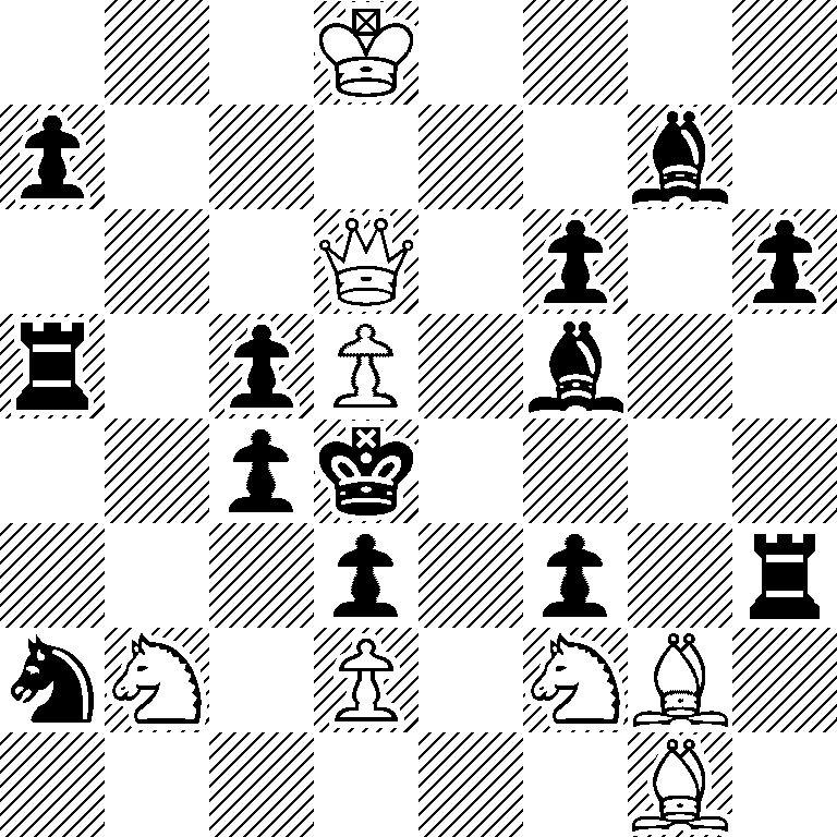 3K4/p5b1/3Q1p1p/r1pP1b2/2pk4/3p1p1r/nN1P1NB1/6B1
