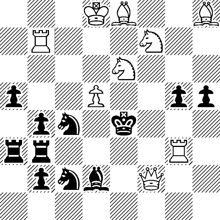3KB2B/1R3N2/4N3/p2P2pp/1pn1k3/rr4R1/1pnb1Q2/8