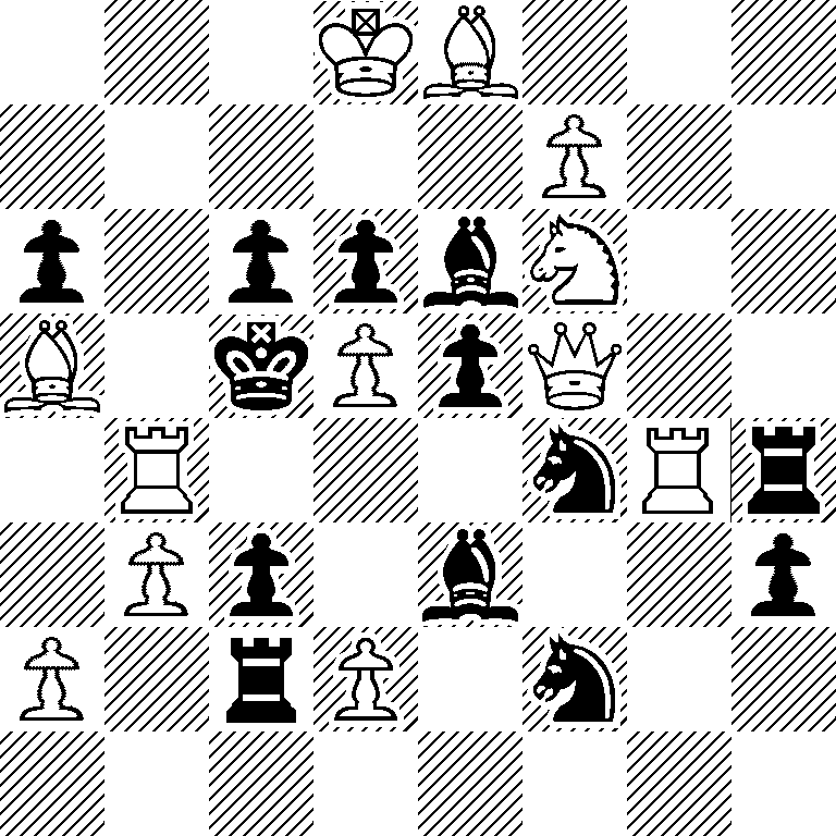 3KB3/5P2/p1ppbN2/B1kPpQ2/1R3nRr/1Pp1b2p/P1rP1n2/8