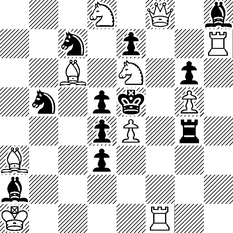 3N1Q1b/2n1p2R/2B1N1p1/1n1pk1P1/3pP1r1/B2p4/b7/K4R2