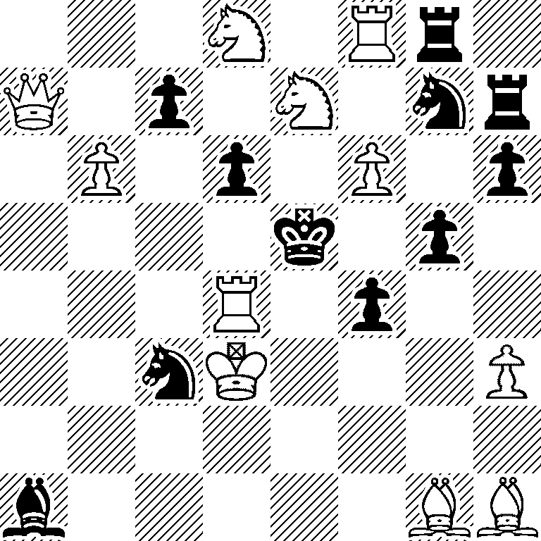 3N1Rr1/Q1p1N1nr/1P1p1P1p/4k1p1/3R1p2/2nK3P/8/b5BB