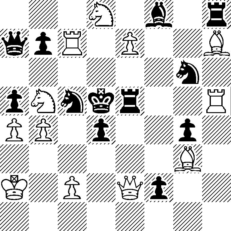 3N1b1r/qpR1P2B/6n1/pNnkr2R/PP1p2p1/6B1/K1P1Qp2/8