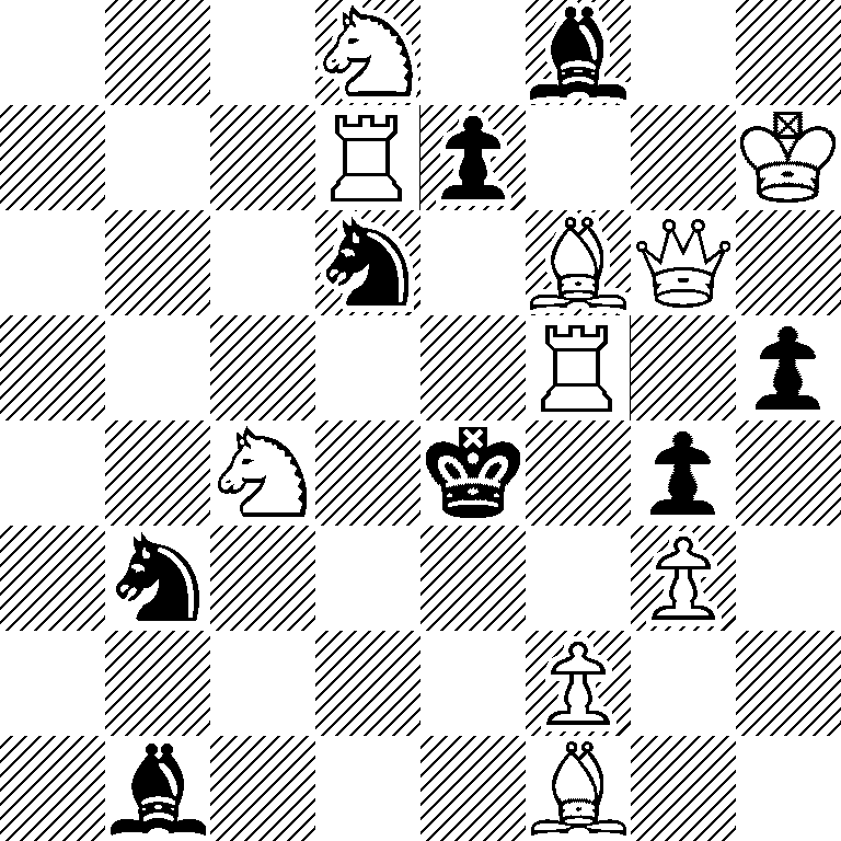 3N1b2/3Rp2K/3n1BQ1/5R1p/2N1k1p1/1n4P1/5P2/1b3B2