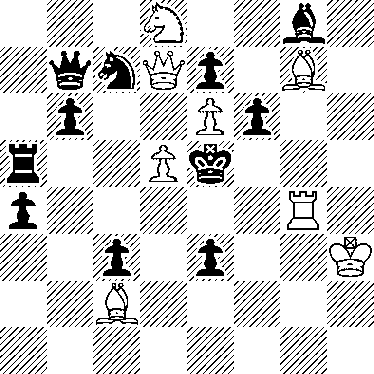 3N2b1/1qnQp1B1/1p2Pp2/r2Pk3/p5R1/2p1p2K/2B5/8