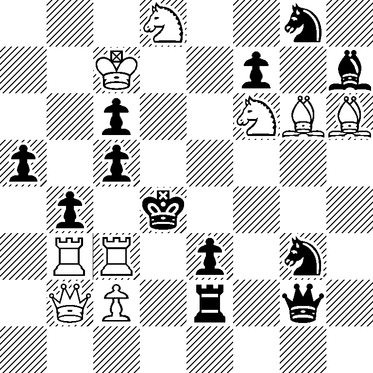 3N2n1/2K2p1b/2p2NBB/p1p5/1p1k4/1RR1p1n1/1QP1r1q1/8