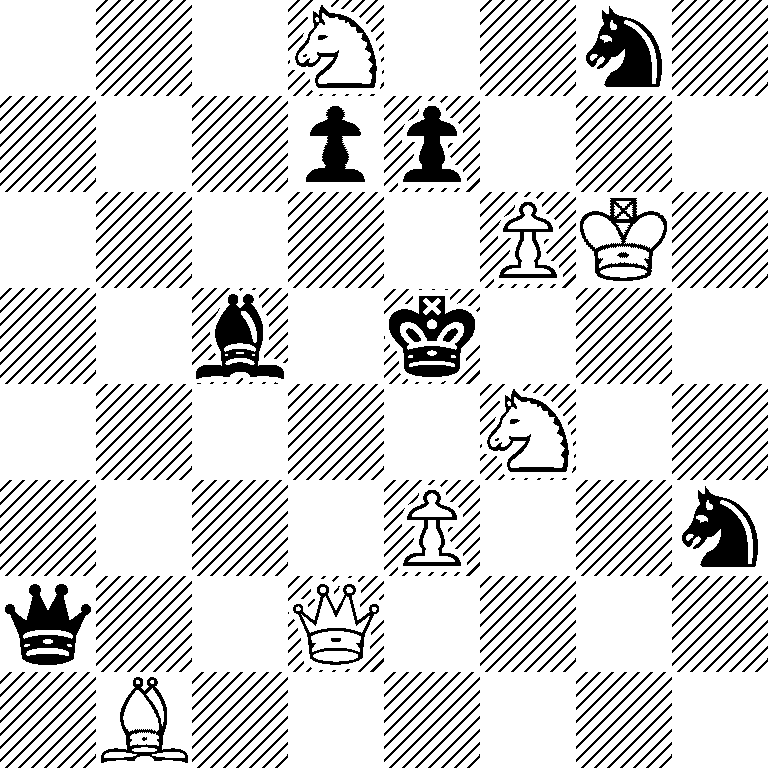 3N2n1/3pp3/5PK1/2b1k3/5N2/4P2n/q2Q4/1B6