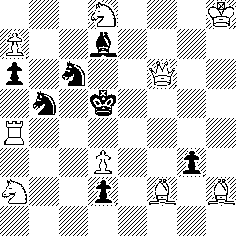 3N3K/P2b4/p1n2Q2/1n1k4/R7/3P2p1/N2p1B1B/8