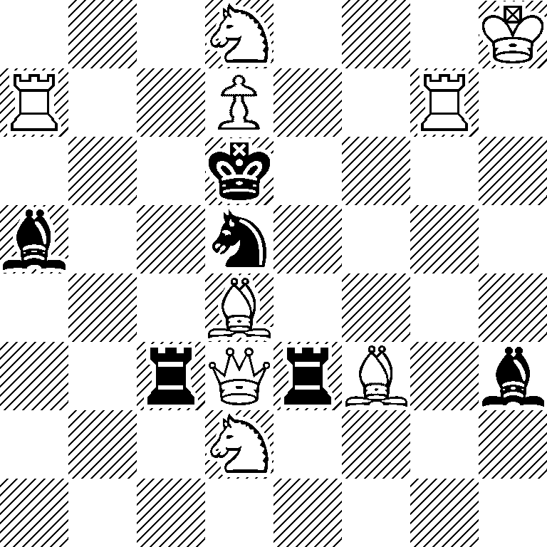 3N3K/R2P2R1/3k4/b2n4/3B4/2rQrB1b/3N4/8