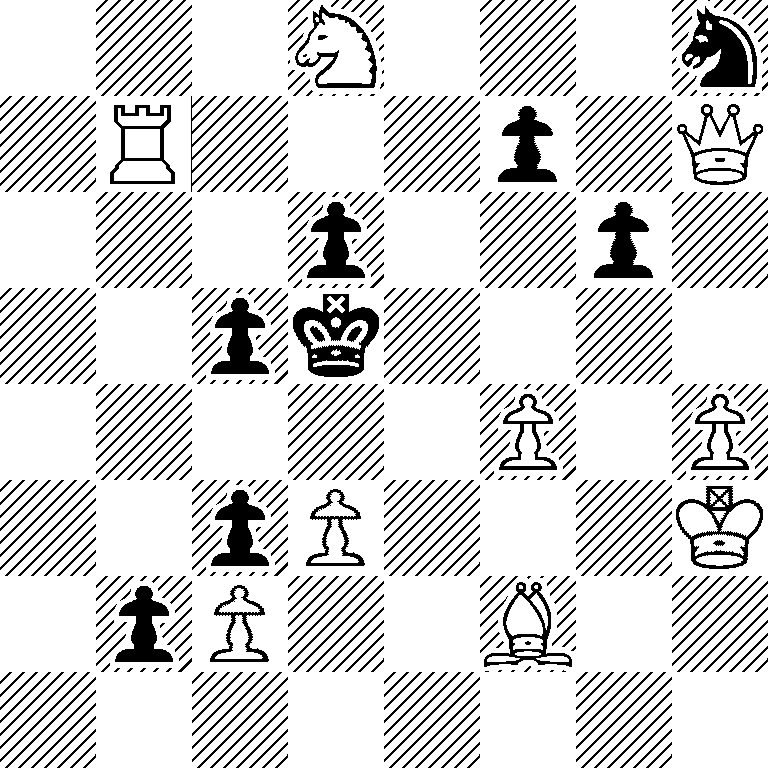 3N3n/1R3p1Q/3p2p1/2pk4/5P1P/2pP3K/1pP2B2/8