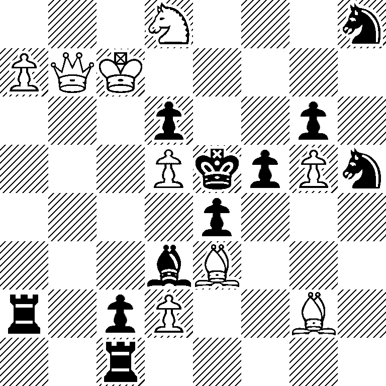 3N3n/PQK5/3p2p1/3PkpPn/4p3/3bB3/r1pP2B1/2r5