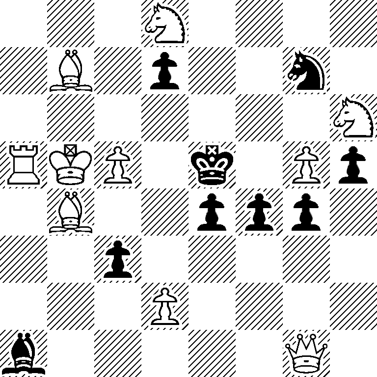 3N4/1B1p2n1/7N/RKP1k1Pp/1B2ppp1/2p5/3P4/b5Q1