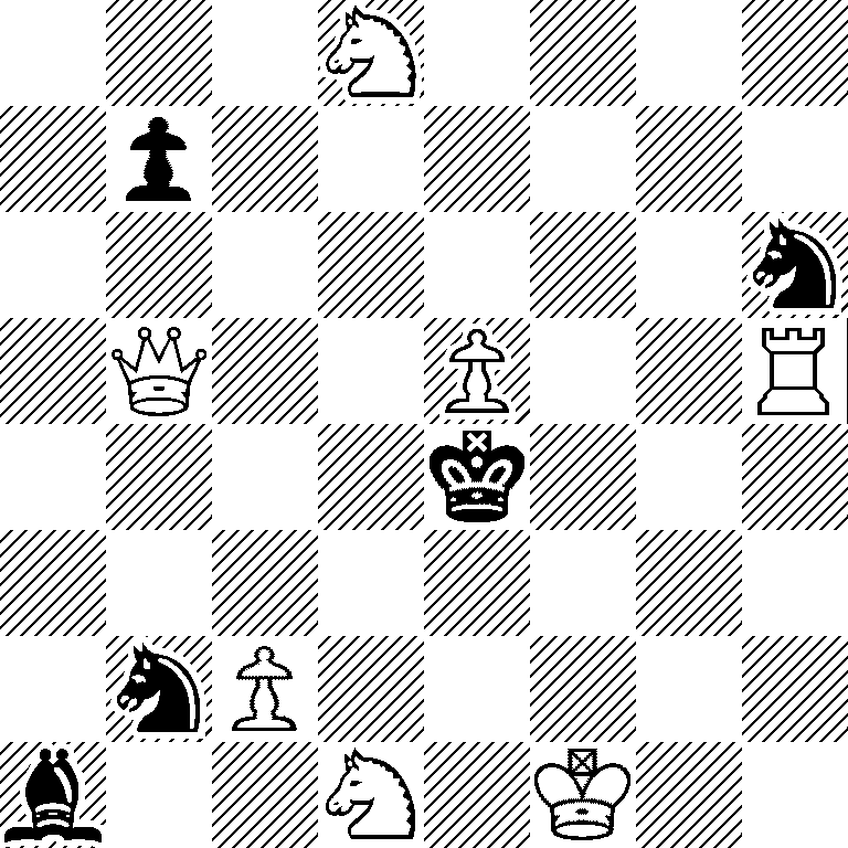 3N4/1p6/7n/1Q2P2R/4k3/8/1nP5/b2N1K2