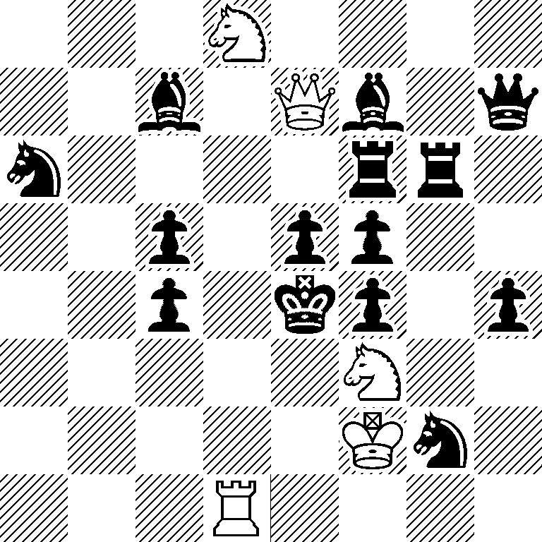3N4/2b1Qb1q/n4rr1/2p1pp2/2p1kp1p/5N2/5Kn1/3R4