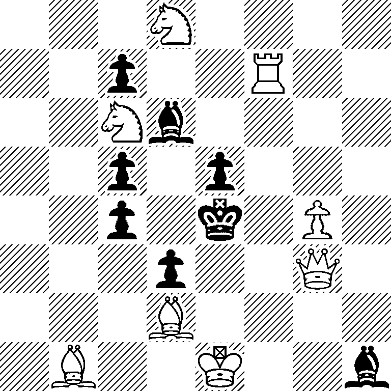 3N4/2p2R2/2Nb4/2p1p3/2p1k1P1/3p2Q1/3B4/1B2K2b