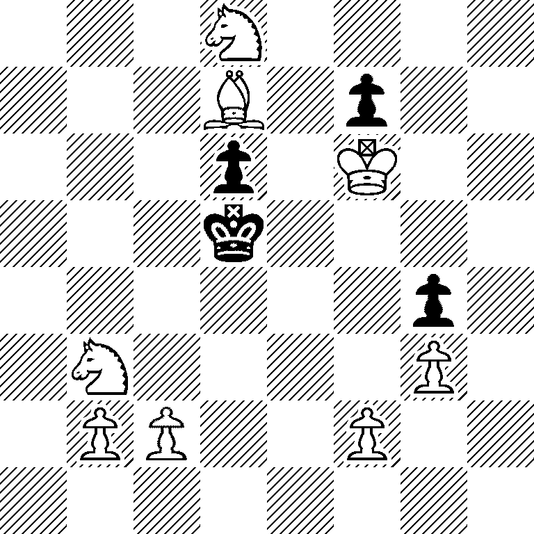 3N4/3B1p2/3p1K2/3k4/6p1/1N4P1/1PP2P2/8