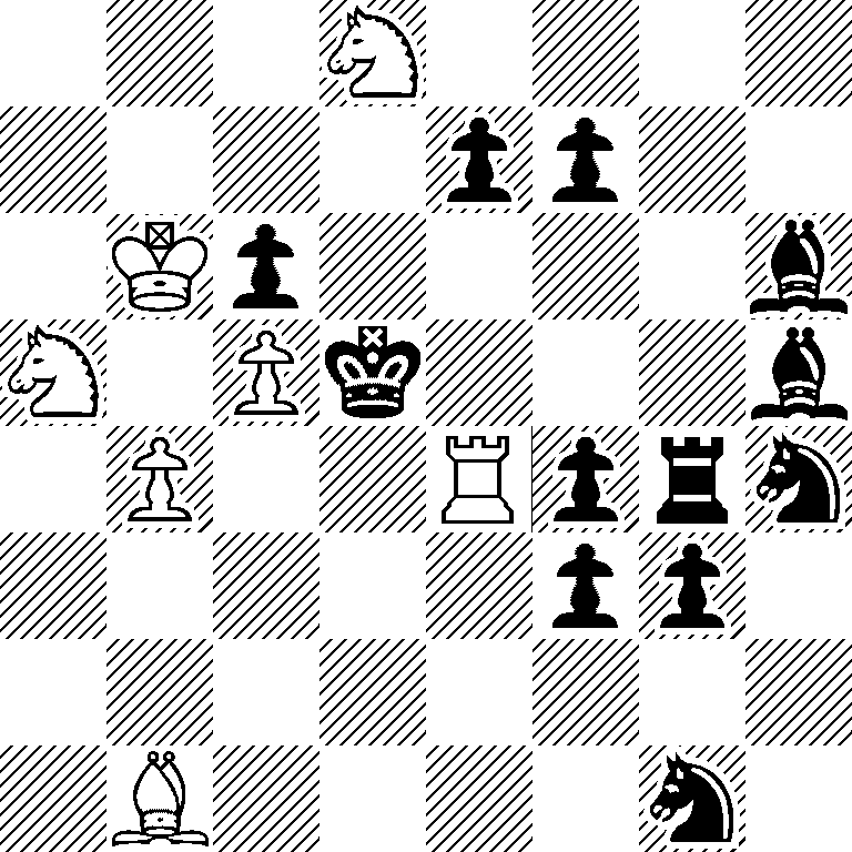 3N4/4pp2/1Kp4b/N1Pk3b/1P2Rprn/5pp1/8/1B4n1