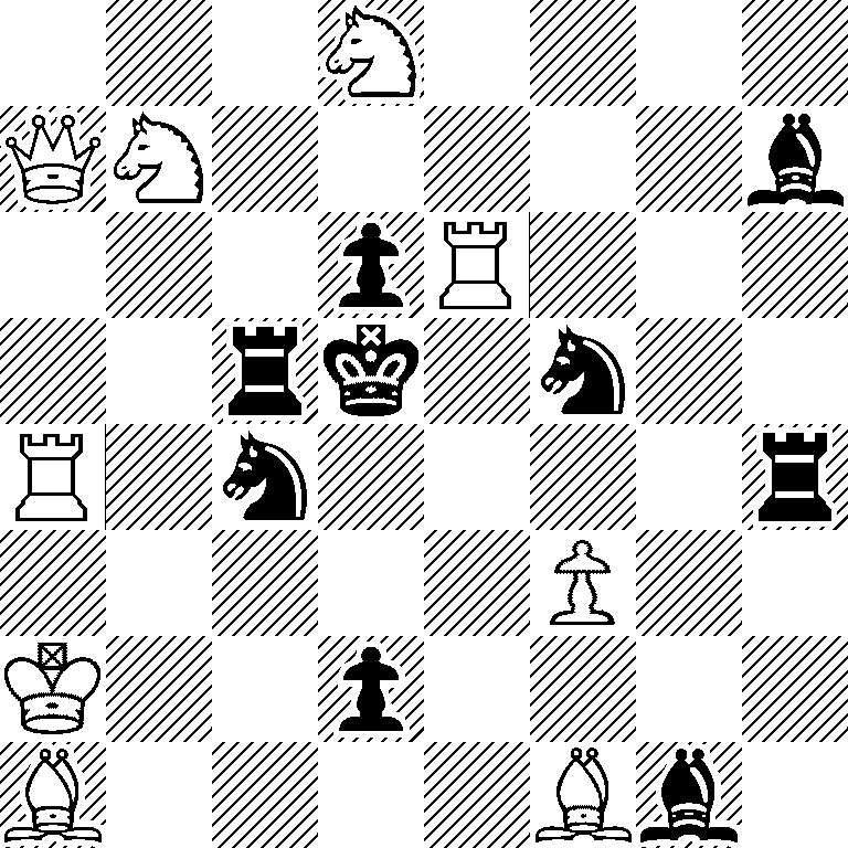 3N4/QN5b/3pR3/2rk1n2/R1n4r/5P2/K2p4/B4Bb1