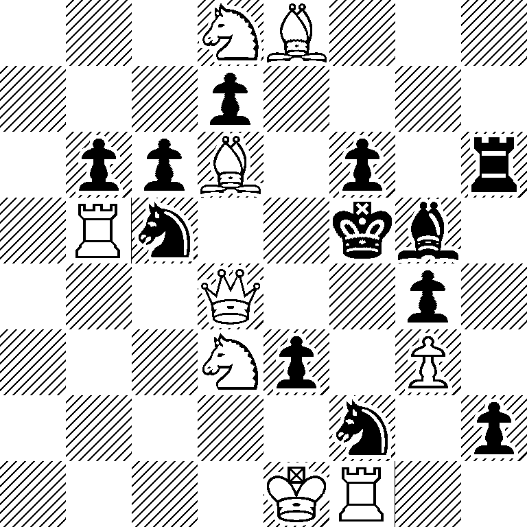 3NB3/3p4/1ppB1p1r/1Rn2kb1/3Q2p1/3Np1P1/5n1p/4KR2
