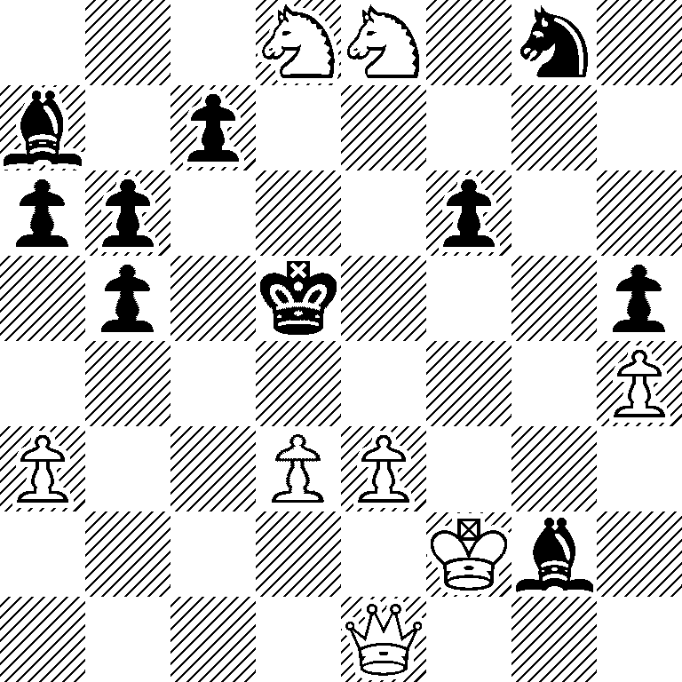 3NN1n1/b1p5/pp3p2/1p1k3p/7P/P2PP3/5Kb1/4Q3