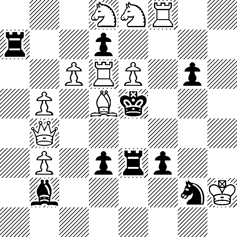 3NNR2/r2p4/2PRP1p1/1P1Bk3/1Q6/1P1prp2/1b4nK/8