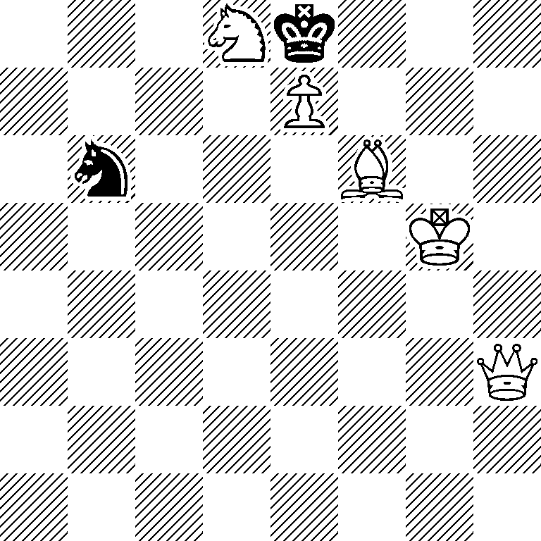 3Nk3/4P3/1n3B2/6K1/8/7Q/8/8