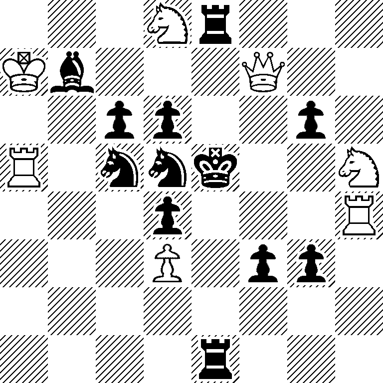 3Nr3/Kb3Q2/2pp2p1/R1nnk2N/3p3R/3P1pp1/8/4r3
