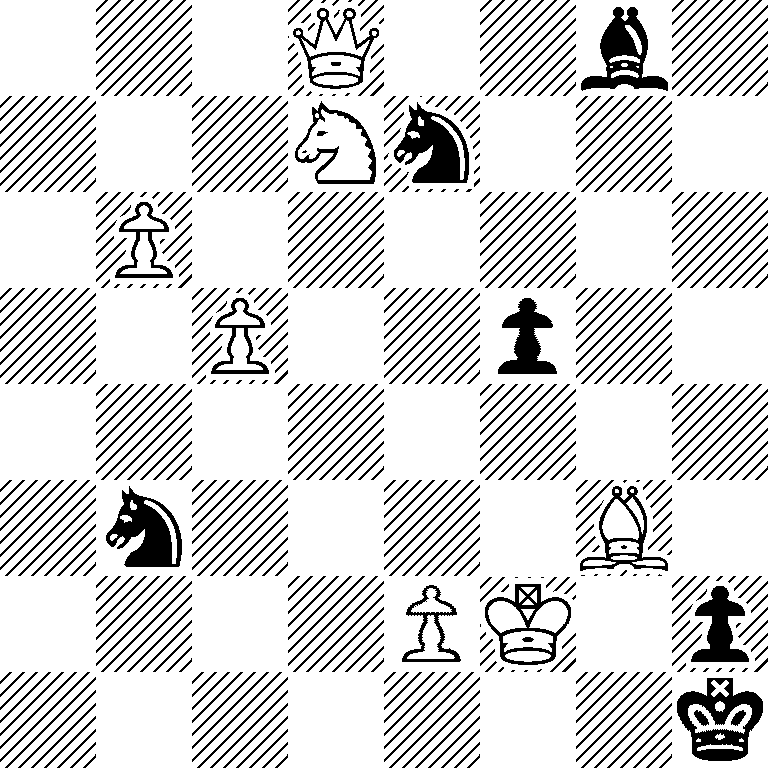 3Q2b1/3Nn3/1P6/2P2p2/8/1n4B1/4PK1p/7k