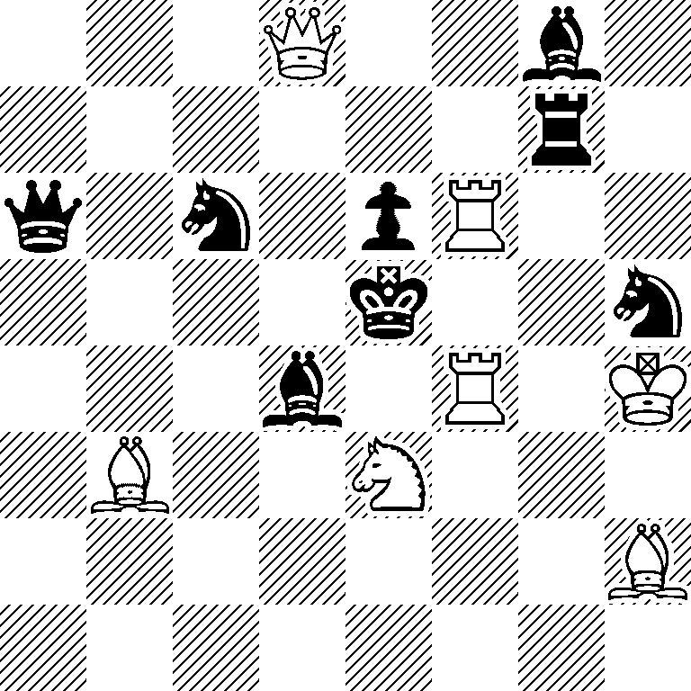 3Q2b1/6r1/q1n1pR2/4k2n/3b1R1K/1B2N3/7B/8