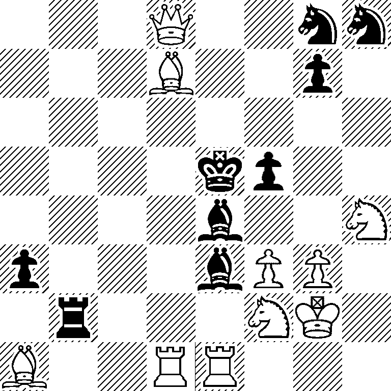 3Q2nn/3B2p1/8/4kp2/4b2N/p3bPP1/1r3NK1/B2RR3
