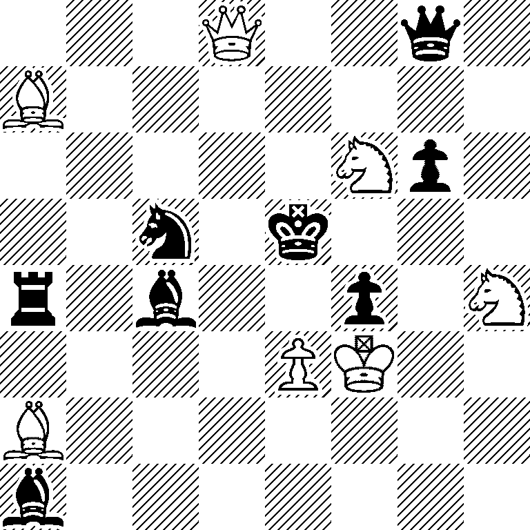 3Q2q1/B7/5Np1/2n1k3/r1b2p1N/4PK2/B7/b7