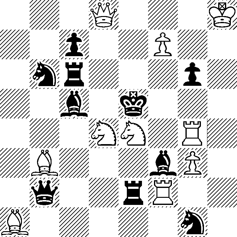 3Q3K/2p2P2/1nr3p1/2b1k3/3NN1R1/1B3bP1/1q2rR2/B5n1