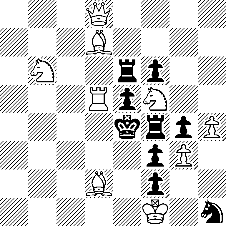 3Q4/3B4/1N2rp2/3RpN2/4krpP/5pP1/3B1p2/5K1n