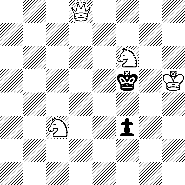 3Q4/8/5N2/5k1K/8/2N2p2/8/8