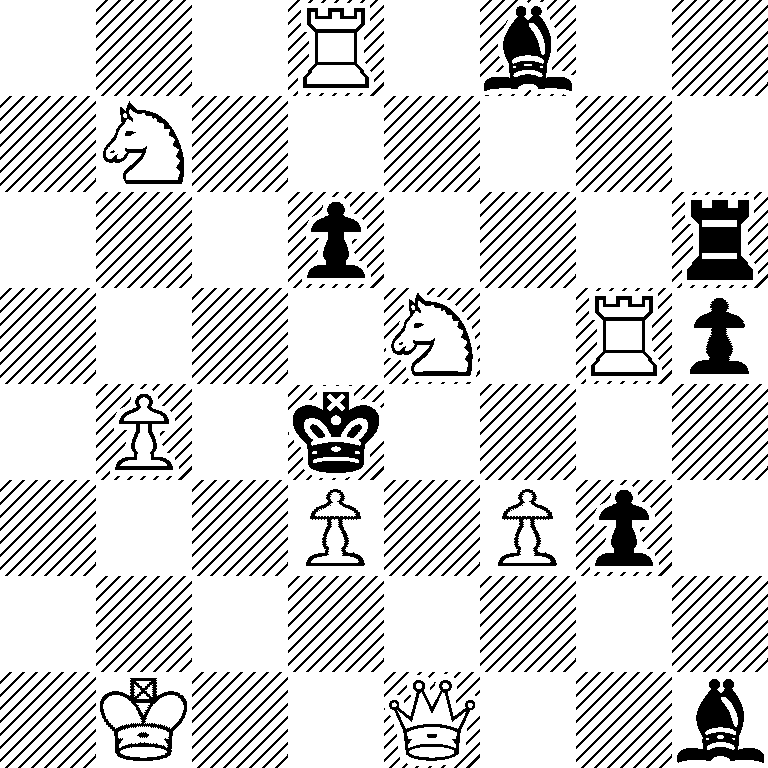 3R1b2/1N6/3p3r/4N1Rp/1P1k4/3P1Pp1/8/1K2Q2b