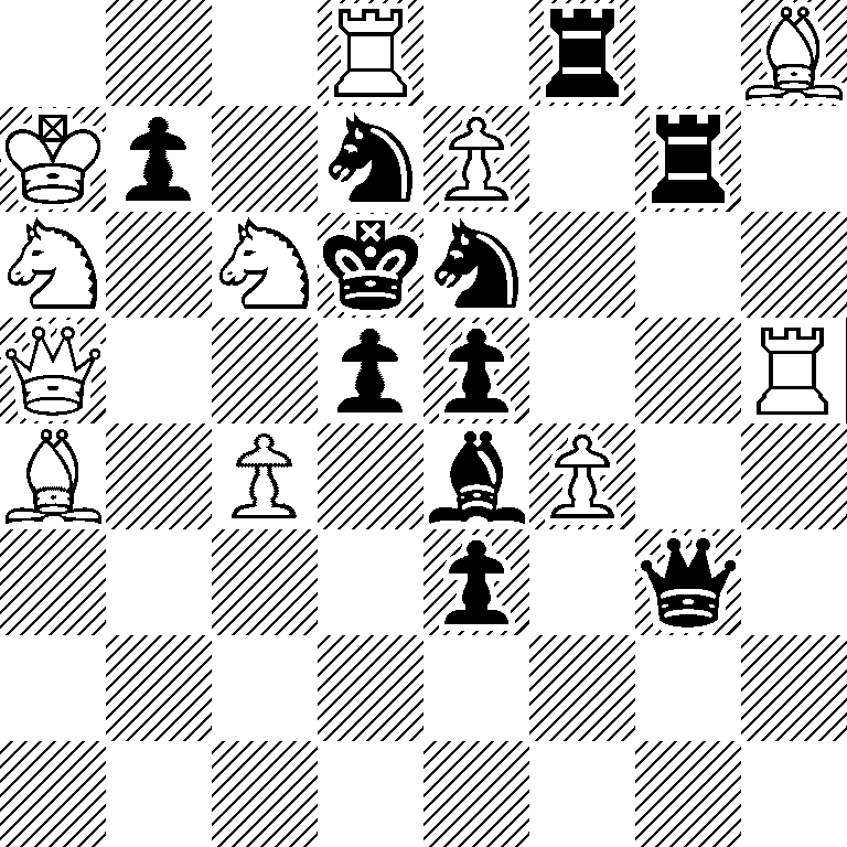 3R1r1B/Kp1nP1r1/N1Nkn3/Q2pp2R/B1P1bP2/4p1q1/8/8